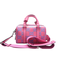 Load image into Gallery viewer, Gucci GG Tennis Calfskin Embossed Mini Duffle Bag Pink