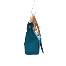 Load image into Gallery viewer, Hermes Herbag Zip 31 PM Toile H Berline Vache Hunter Shoulder Bag Blue