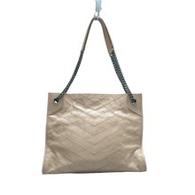 Load image into Gallery viewer, Yves Saint Laurent Niki Shopping Leather Tote Bag Beige