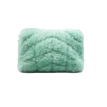 Load image into Gallery viewer, Yves Saint Laurent Small Loulou Puffer Shearling Pouch Iced Mint