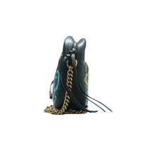 Load image into Gallery viewer, Gucci GG Marmont Calfskin Matelasse GucciGhost Medium Chain Shoulder Bag Black