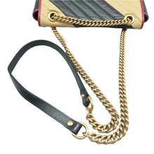 Load image into Gallery viewer, Gucci GG Marmont Tourchon Mini Matelasse Leather Shoulder Crossbody Bag Black/Beige