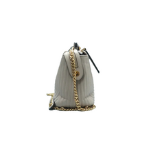 Load image into Gallery viewer, Fendi DotCom Click Chain Shiny Nappa Trapuntata Satchel Dust Grey