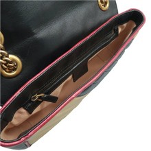 Load image into Gallery viewer, Gucci GG Marmont Tourchon Mini Matelasse Leather Shoulder Crossbody Bag Black/Beige