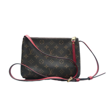 Load image into Gallery viewer, Louis Vuitton Twice Pochette Monogram Shoulder Bag Brown