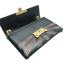 Load image into Gallery viewer, Gucci Calfskin Crystal Embellished Future Shoulder Bag Black