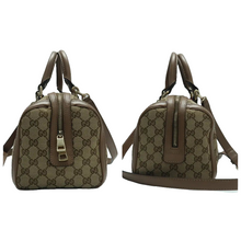 Load image into Gallery viewer, Gucci Vintage Web Original GG Boston Bag Brown