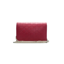 Load image into Gallery viewer, Gucci Chain Wallet Guccissima Signature Bowy Shoulder Bag Blue