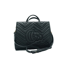 Load image into Gallery viewer, Gucci GG Marmont Small Calfskin Matelasse Tote Black