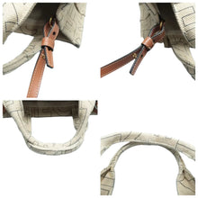 Load image into Gallery viewer, CELINE Canvas Calfskin Satchel Bag Beige