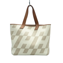 Load image into Gallery viewer, Hermès Cabas H en Biais Fabric Tote Bag Beige