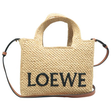 Load image into Gallery viewer, Loewe Font Leather Tote Bag Beige