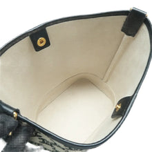 Load image into Gallery viewer, Celine Triomphe Leather Canvas Shoulder Bag Black