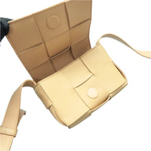 Load image into Gallery viewer, Bottega Veneta Candy Cassette Maxi Intreccio Lambskin Crossbody Bag Beige