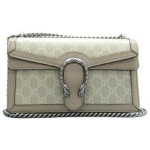 Load image into Gallery viewer, Gucci Small Rectangular Dionysus GG Supreme Monogram Textured Dollar Calfskin Shoulder Bag Beige