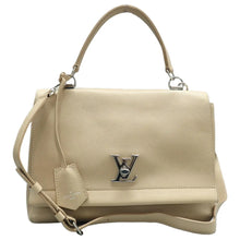 Load image into Gallery viewer, Louis Vuitton Lockme Leather Satchel Bag Beige