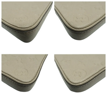 Load image into Gallery viewer, Louis Vuitton Monogram Leather Pouch Strap Satchel Bag Beige