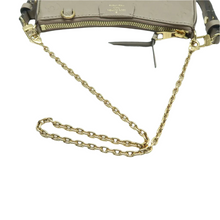 Load image into Gallery viewer, Louis Vuitton Monogram Leather Pouch Strap Satchel Bag Beige