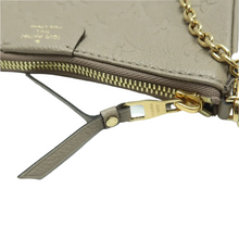 Load image into Gallery viewer, Louis Vuitton Monogram Leather Pouch Strap Satchel Bag Beige