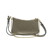 Load image into Gallery viewer, Louis Vuitton Monogram Leather Pouch Strap Satchel Bag Beige