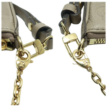 Load image into Gallery viewer, Louis Vuitton Monogram Leather Pouch Strap Satchel Bag Beige