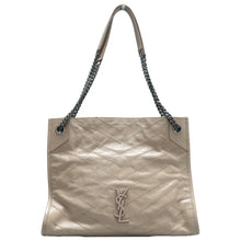 Load image into Gallery viewer, Yves Saint Laurent Niki Shopping Leather Tote Bag Beige