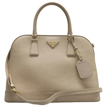Load image into Gallery viewer, Prada  Saffiano Lux Medium Promenade Tote Sabbia
