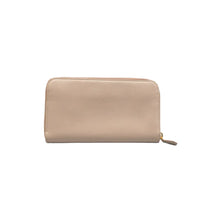Load image into Gallery viewer, Prada Leather Zip Around Wallet Beige