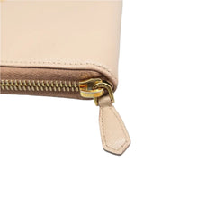 Load image into Gallery viewer, Prada Leather Zip Around Wallet Beige
