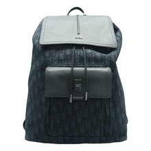Load image into Gallery viewer, Christian Dior Canvas Backpack Bag Black