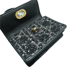 Load image into Gallery viewer, Christian Dior Dior Caro Fabric Shoulder Bag Black