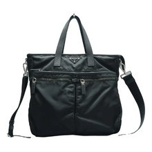 Load image into Gallery viewer, PRADA Fabric Satchel Bag Black