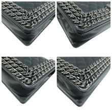 Load image into Gallery viewer, CHANEL Boy Leather Chained Shoulder Bag Black