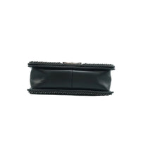 Load image into Gallery viewer, CHANEL Boy Leather Chained Shoulder Bag Black
