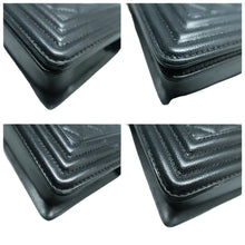 Load image into Gallery viewer, CHANEL Boy Leather Shoulder Bag Black