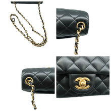 Load image into Gallery viewer, CHANEL Classsic Flap Quilted Leather Crossbody Bag Black