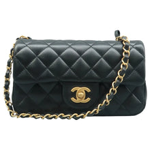 Load image into Gallery viewer, CHANEL Classsic Flap Quilted Leather Crossbody Bag Black