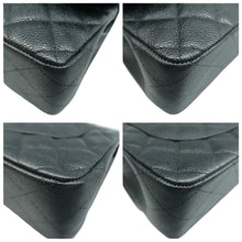 Load image into Gallery viewer, Chanel CF Jumbo Double Flap Caviar Quilted Shoulder Bag Black