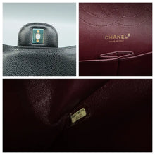 Load image into Gallery viewer, Chanel CF Jumbo Double Flap Caviar Quilted Shoulder Bag Black