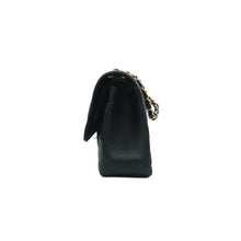 Load image into Gallery viewer, Chanel CF Jumbo Double Flap Caviar Quilted Shoulder Bag Black