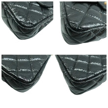 Load image into Gallery viewer, CHANEL Wavy CC Shiny Crumpled Calfskin Quilted Hobo Bag Black