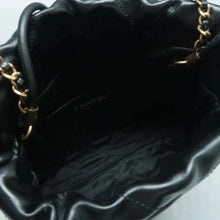 Load image into Gallery viewer, CHANEL 22 Leather Satchel Bag Black