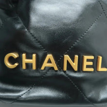 Load image into Gallery viewer, CHANEL 22 Leather Satchel Bag Black
