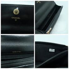 Load image into Gallery viewer, CHANEL Leather Satchel Bag Black