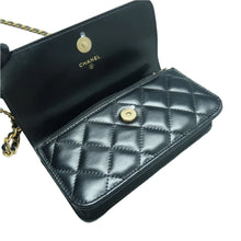 Load image into Gallery viewer, CHANEL Leather Satchel Bag Black
