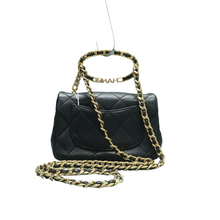 Load image into Gallery viewer, Chanel Leather Shoulder Bag Black