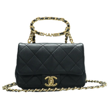Load image into Gallery viewer, Chanel Leather Shoulder Bag Black