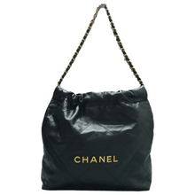 Load image into Gallery viewer, Chanel Leather Shoulder Bag Black
