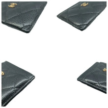 Load image into Gallery viewer, CHANEL Caviar Quilted Leather Card Holder Black