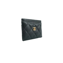 Load image into Gallery viewer, CHANEL Caviar Quilted Leather Card Holder Black